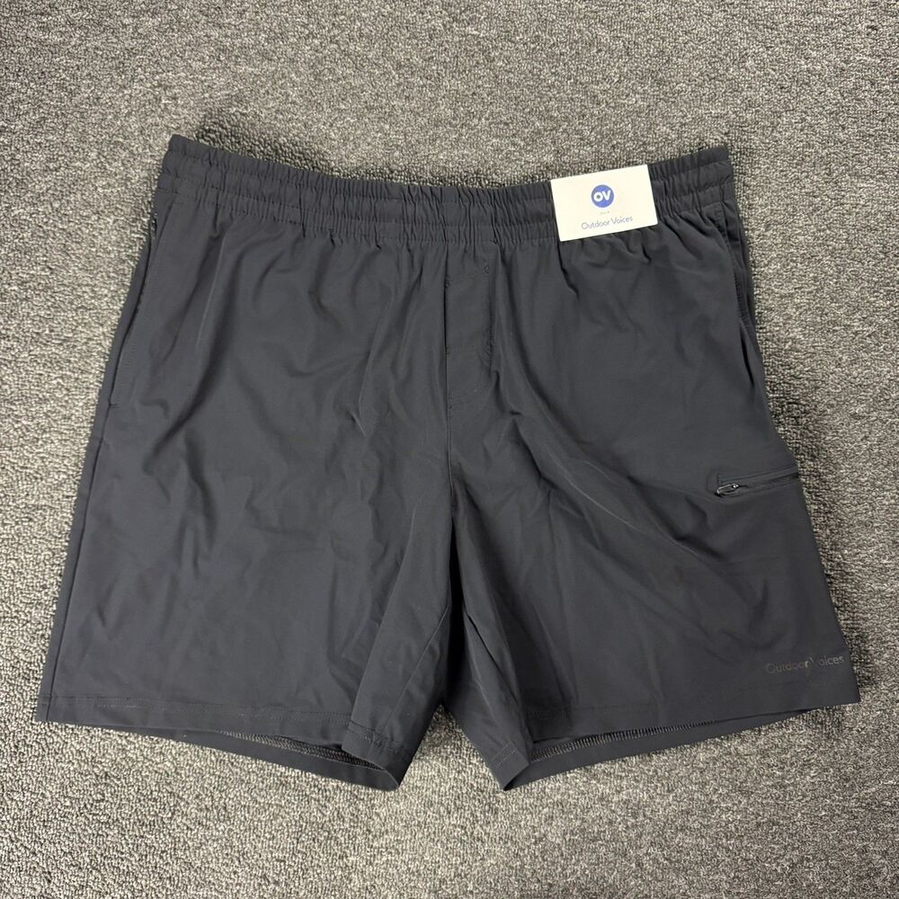 Outdoor Voices Men’s HiFlex Short Size XL Black 7” Inseam Bio Dry